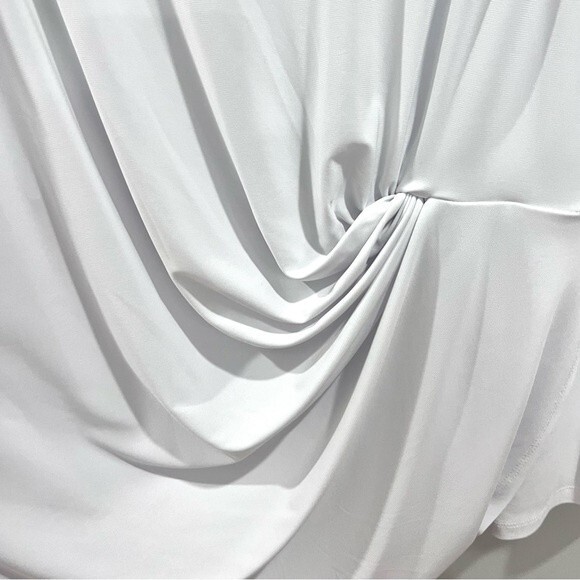 Kim Rogers white gathered side top size XL NWOT - Picture 4 of 7
